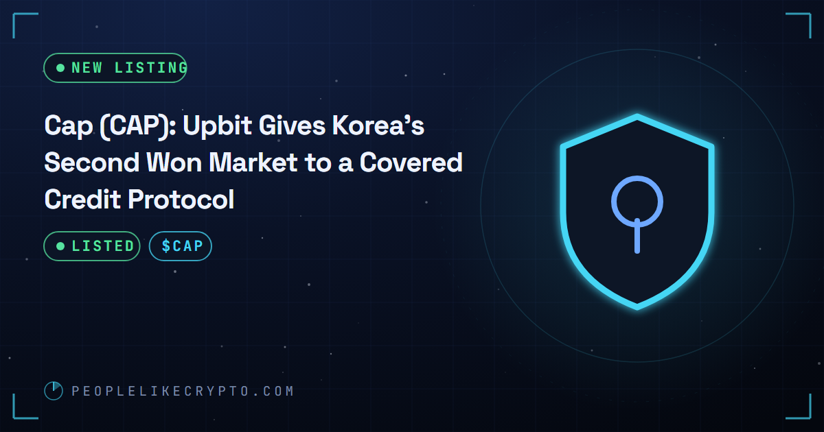 A shielded vault feeding a stablecoin symbol, flanked by two Korean won exchange gates