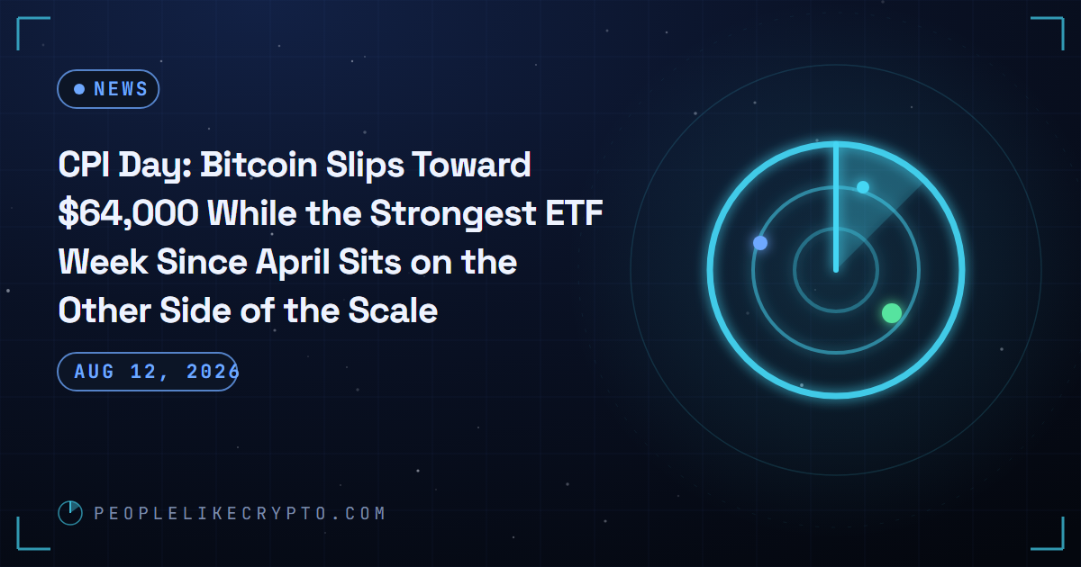 A scale weighing an inflation gauge against a stack of ETF inflow bars