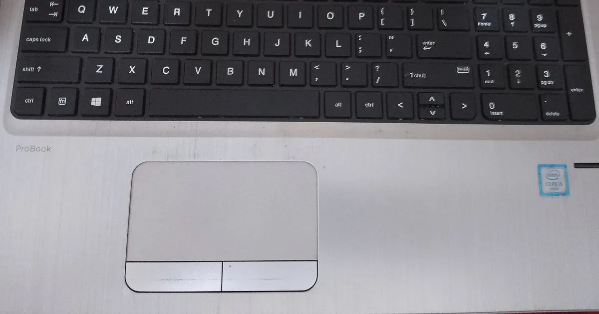 A laptop keyboard seen from above