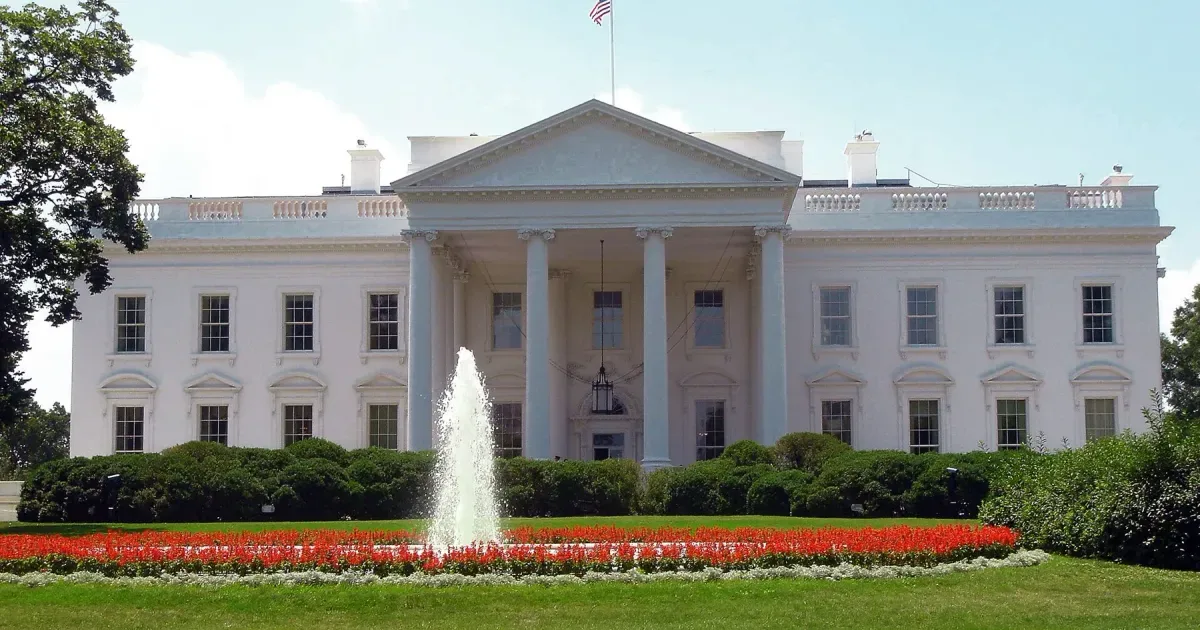 The north facade of the White House