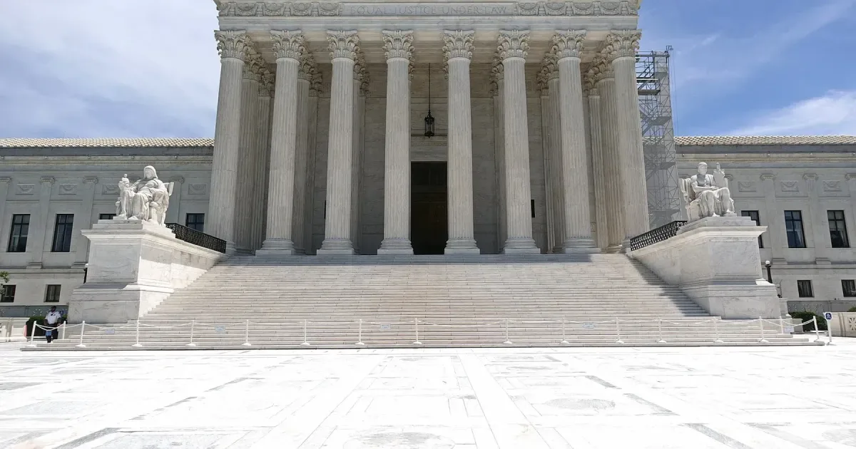 The exterior of the United States Supreme Court building
